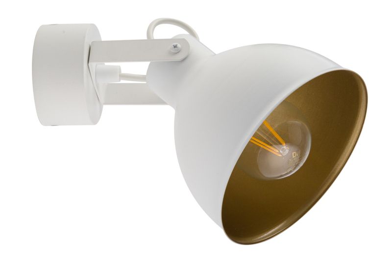 Kinkiet ścienny Sigma Lighting Mars biało-złoty styl nowoczesny 1 x E27 x 15W IP20 wym: 18 x 15 x 24 cm - 1 szt.