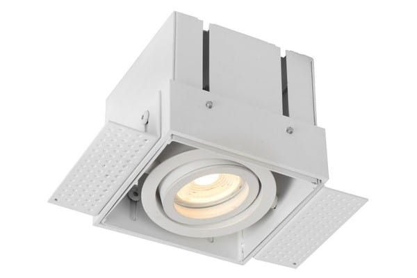 Oprawa sufitowa wpuszczana Lucide Trimless biała ruchoma 1 x GU10 x 5W IP20 wym: 15,7 x 9,7 cm kwadratowa - 1 szt.