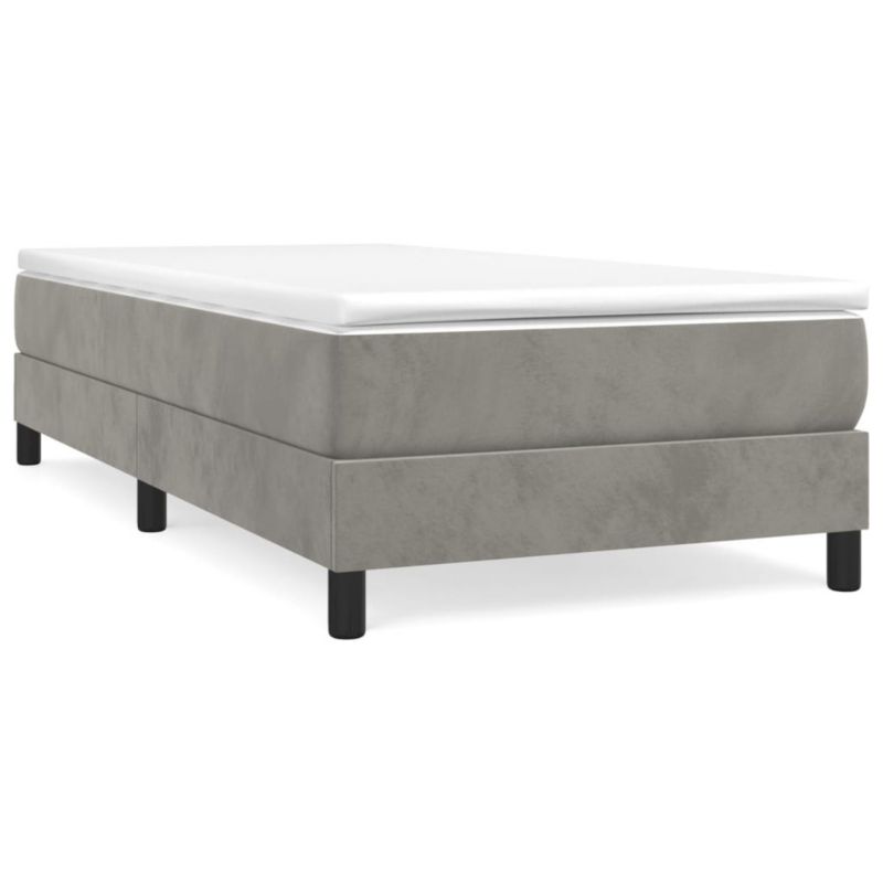 Łóżko kontynentalne WaszeMeble 100x200 cm jasnoszare WM-3144315 1 szt.