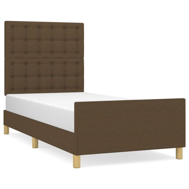 Łóżko tapicerowane WaszeMeble 90x190 cm Brązowe WM-3125344 1 szt.