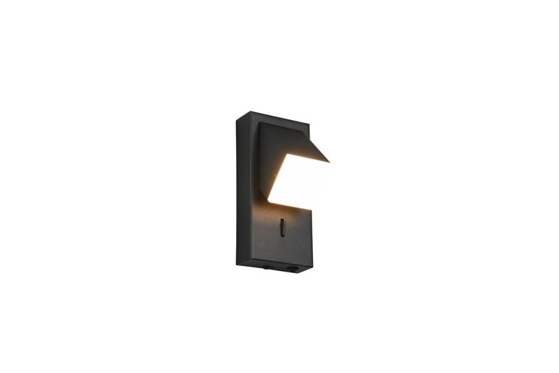 Kinkiet ścienny Trio Raglan czarny z włącznikiem styl nowoczesny LED 3W 3000K 400lm IP20 wym: 15 x 7 cm - 1 szt.