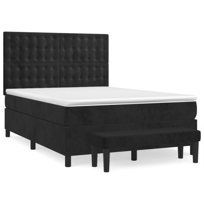 Łóżko kontynentalne WaszeMeble 140x190 cm czarne WM-3138081 1 szt.