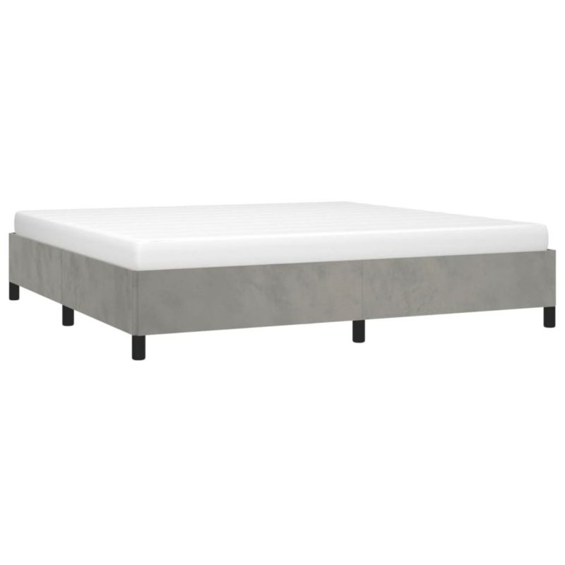 Łóżko tapicerowane WaszeMeble 200x200 cm jasnoszara WM-347342 1 szt.