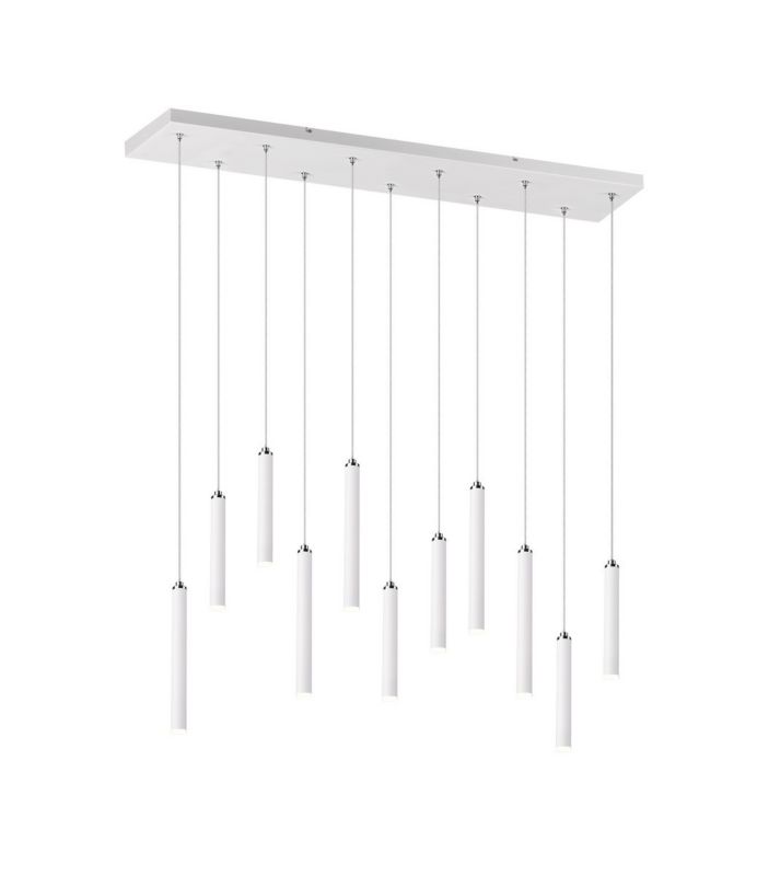Lampa sufitowa wisząca Trio Tubular biała wym: 150 x 115 x 15 cm wbudowany LED 2.5W 1 szt.