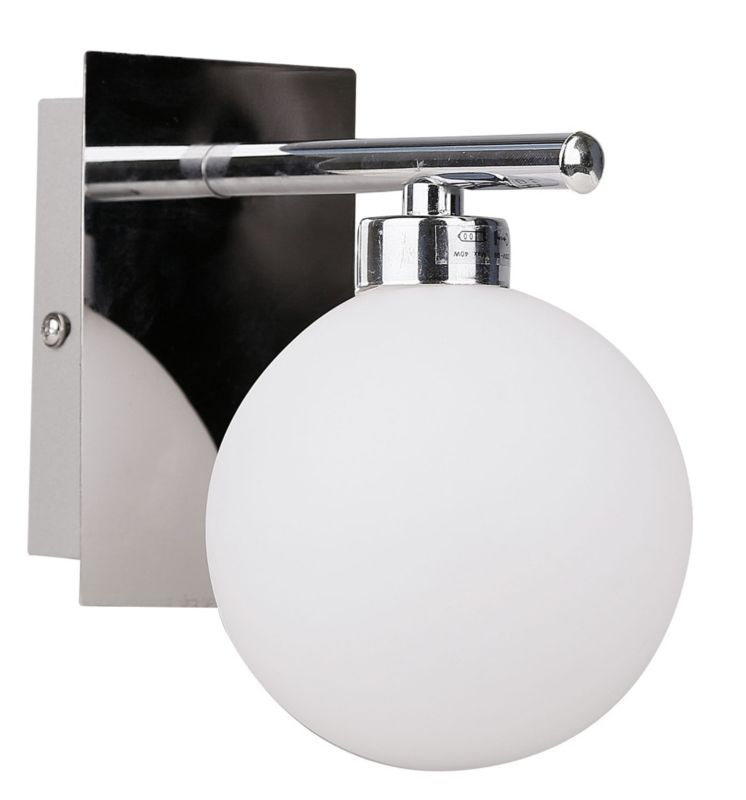 Kinkiet ścienny Candellux Raisa chromowany biały 1 x G9 x 40W IP20 wym: 15 x 12 x 10 cm - 1 szt.