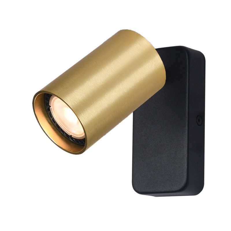 Kinkiet ścienny Italux Nesto złoto-czarny 1 x GU10 x 10W IP20 wym: 12 x 5,5 x 15 cm - 1 szt.