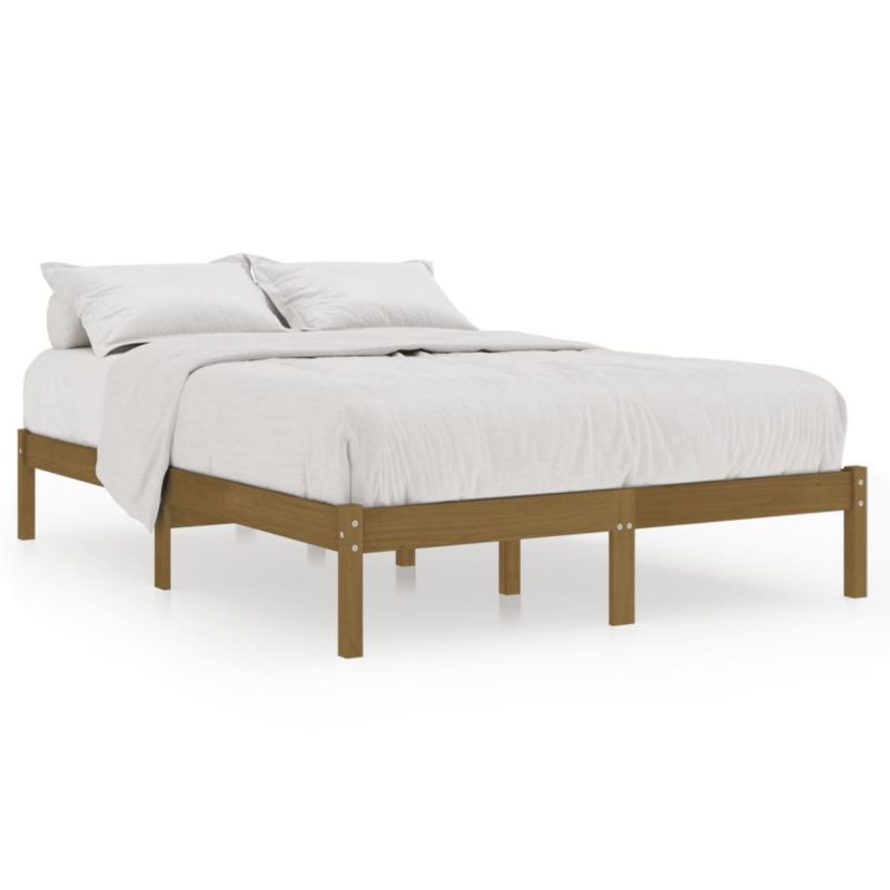 Łóżko drewniane WaszeMeble 200x200 cm brąz WM-810040 1 szt.