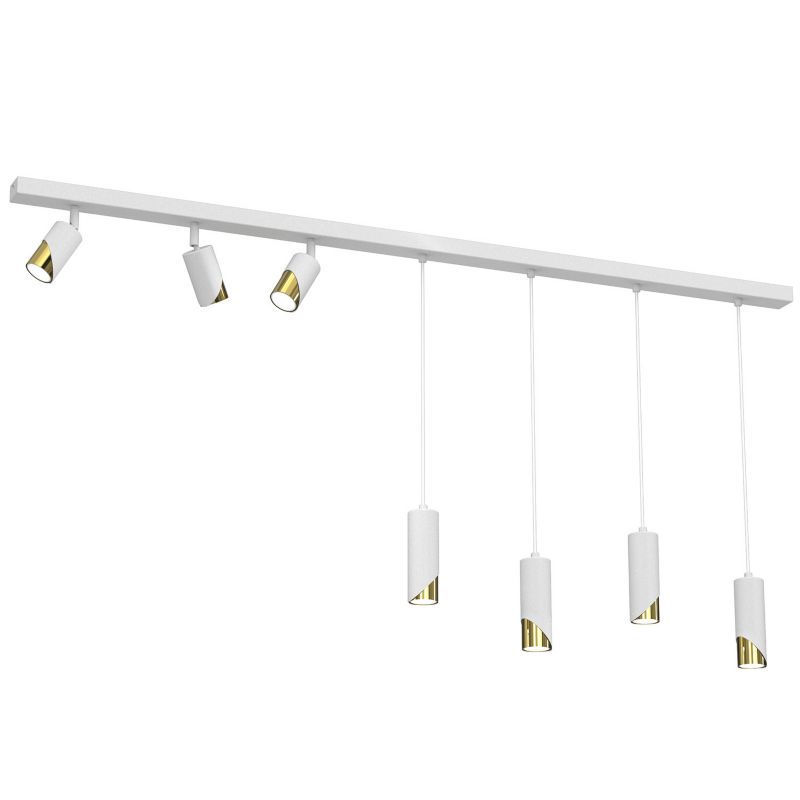 Lampa sufitowa Luminex Shift biały mat-złoty połysk Listwa z lampami 7 x GU10 x 15W wym: 100 x 150 x 5,5 cm - 1 szt.