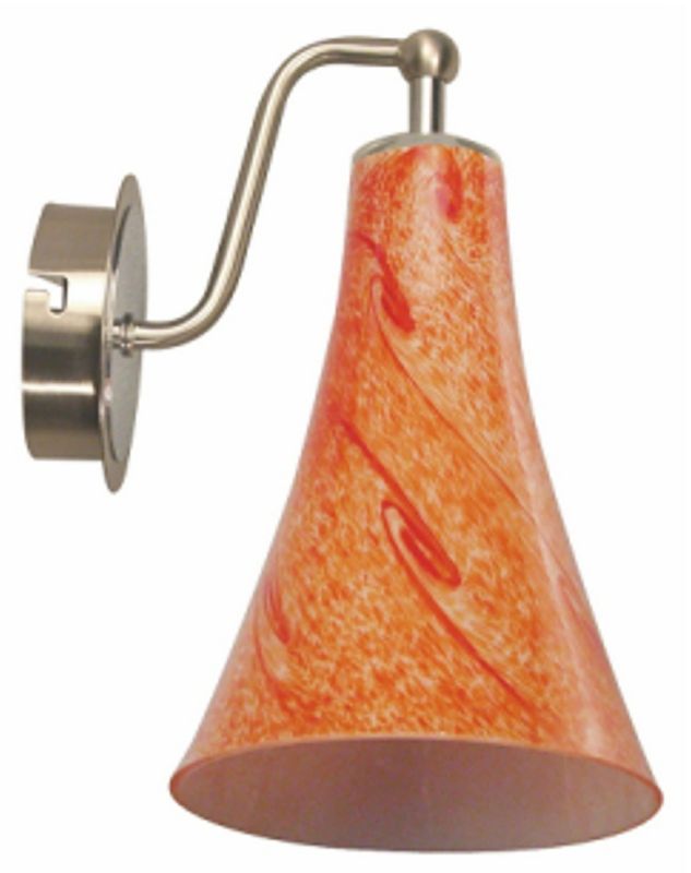 Kinkiet ścienny Candellux Rufi srebrno-pomarańczowy 1 x E14 x 40W IP20 wym: 25 x 15 x 13 cm - 1 szt.