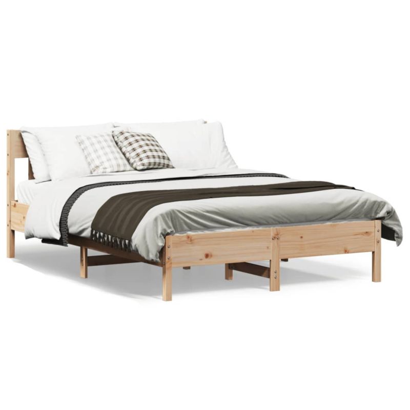 Łóżko drewniane WaszeMeble 140x190 cm brązowe WM-842662 1 szt.