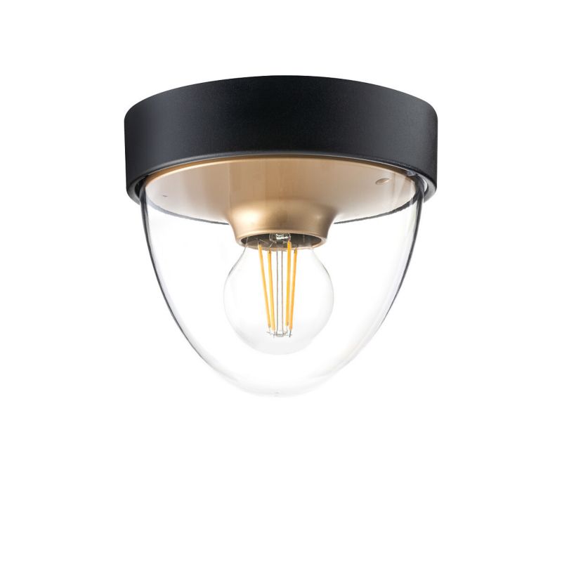 Plafon sufitowy nowoczesny Nowodvorski Lighting Nook przezroczysto czarny 1 x E27 x 10W IP44 wym: 15,5 x 17 x 17 cm - 1 szt.