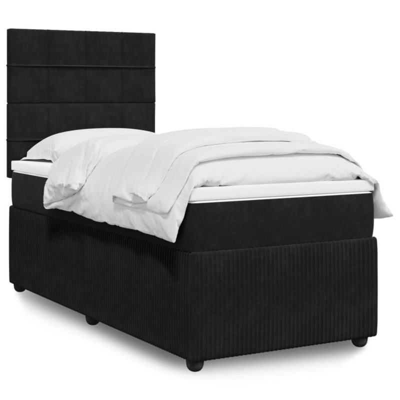 Łóżko kontynentalne WaszeMeble 90x190 cm czarne WM-3292216 1 szt.