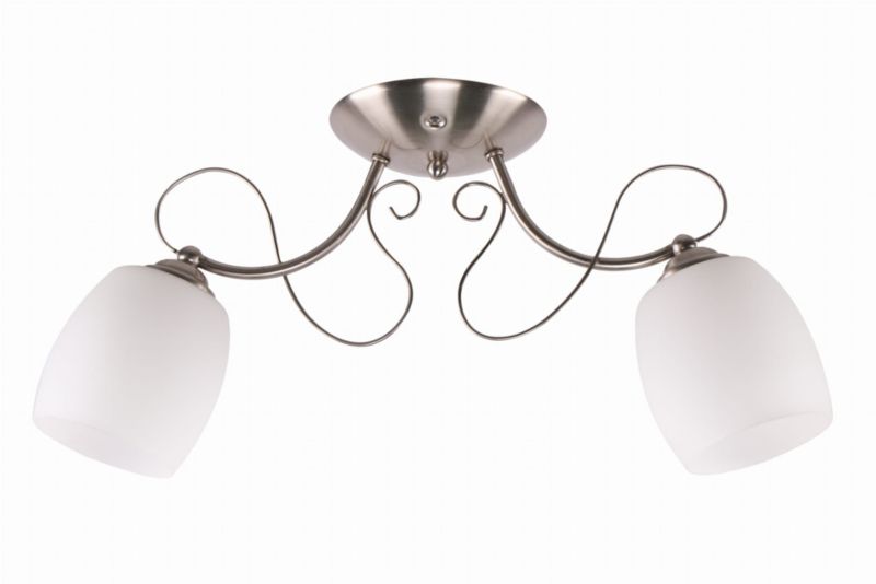 Lampa sufitowa Candellux Amba chromowana-biała wym: 26 x 56 x 15 cm 2xE27 x 40W 1 szt.