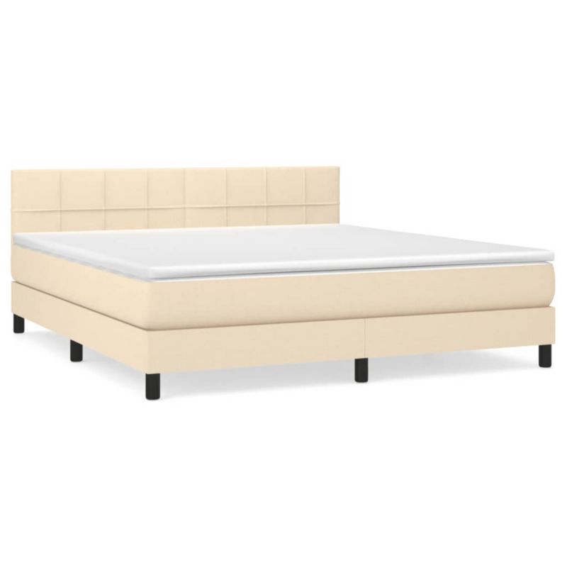 Łóżko kontynentalne WaszeMeble 180x200 cm kremowe WM-3140078 1 szt.