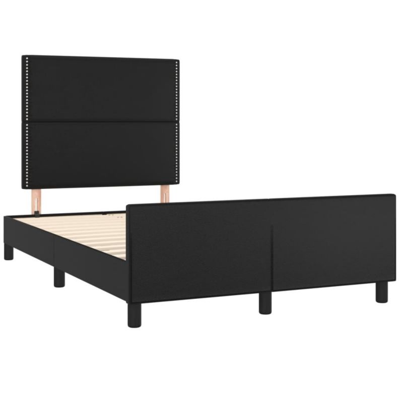 Łóżko tapicerowane WaszeMeble 120x190 cm czarne WM-3270554 1 szt.