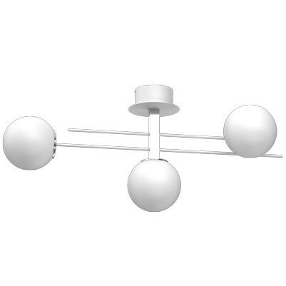 Lampa sufitowa wisząca Luminex Satelit chromowana biała wym: 39 x 88 x 15 cm 3xE27 x 15W 1 szt.