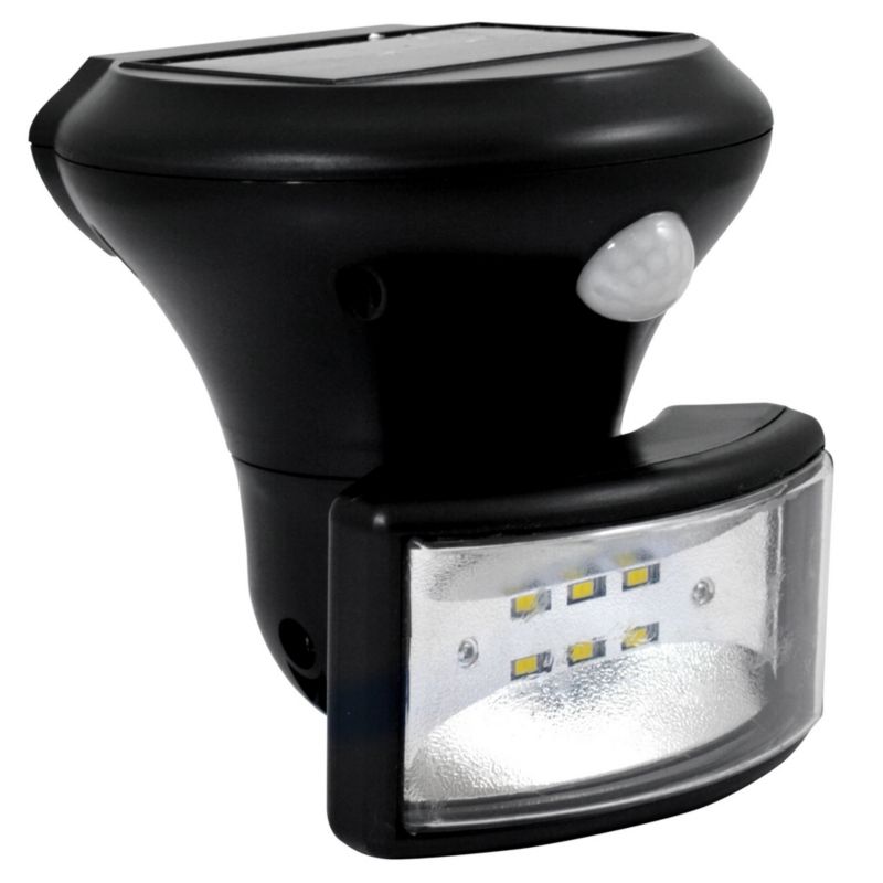 Kinkiet solarny z czujnikiem Polux Pir czarny LED 5W 6400K 500lm IP44 wym: 13 x 13,5 x 13,5 cm tworzywo sztuczne - 1 szt.