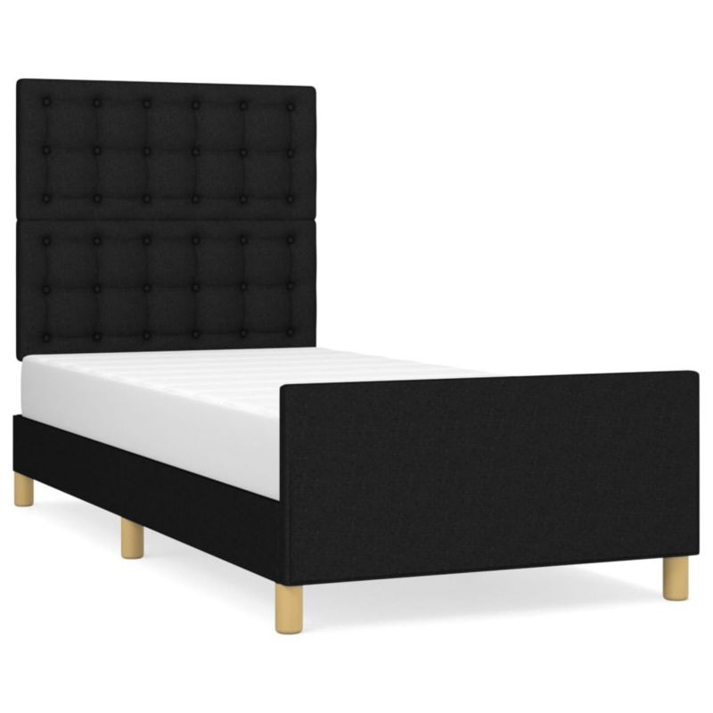 Łóżko tapicerowane WaszeMeble 100x200 cm czarna WM-3125359 1 szt.