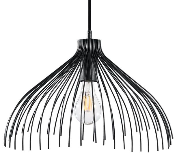 Lampa sufitowa wisząca Sollux Lighting Umb 6644 czarna szerokość 40 cm 1xE27 x 60W 1 szt.