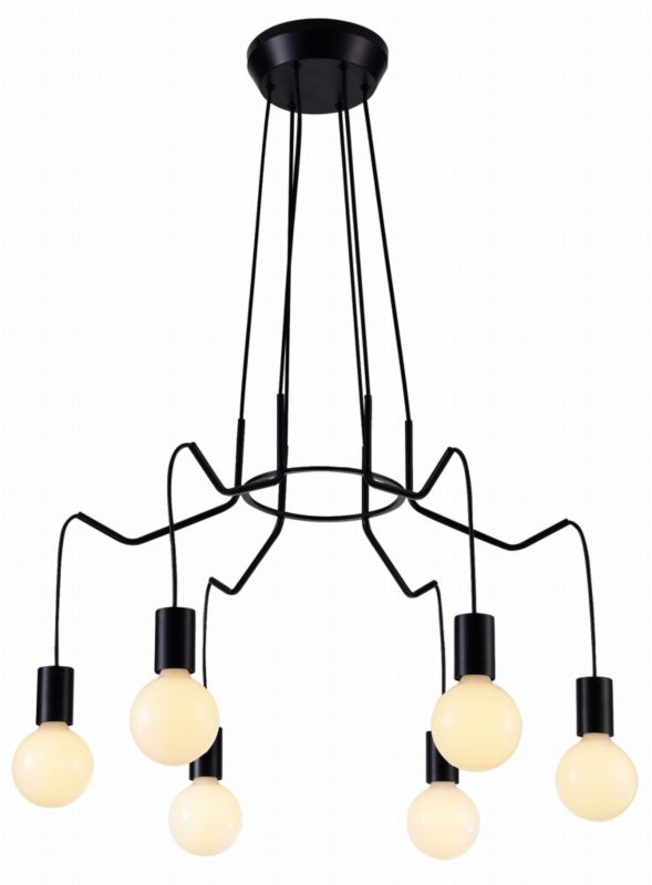 Żyrandol Candellux Basso czarny wym: 100 x 71 x 71 cm 6xE27 x 40W 1 szt.