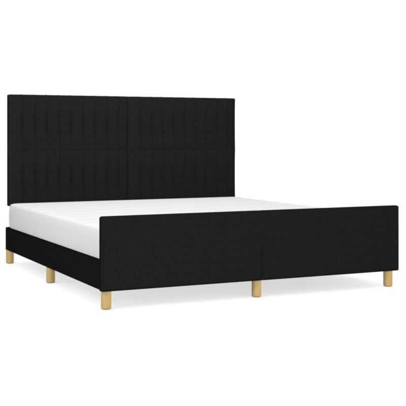 Łóżko tapicerowane WaszeMeble 160x200 cm czarna WM-3125229 1 szt.