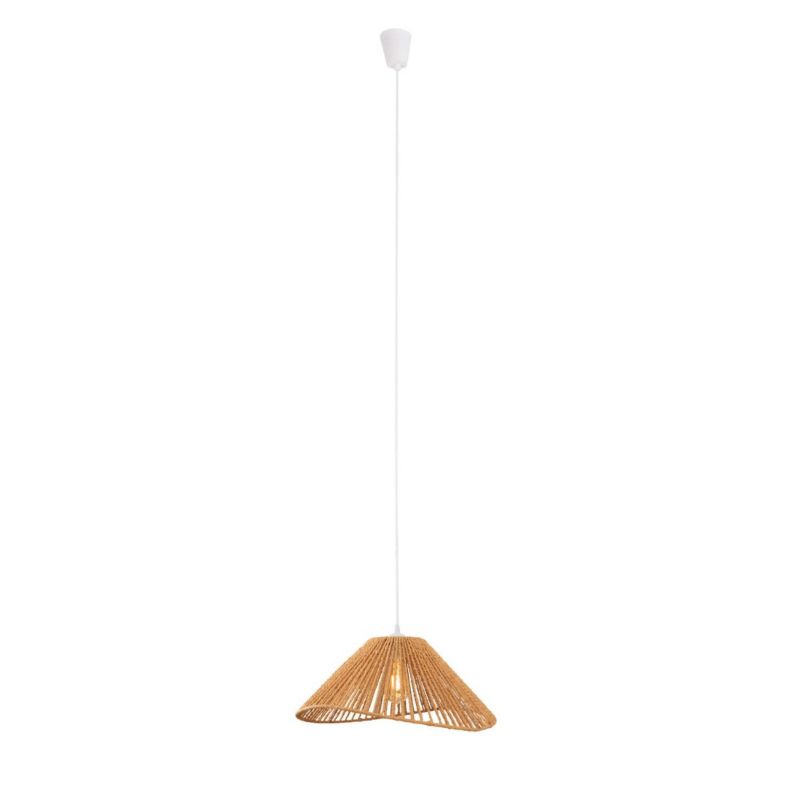 Lampa wisząca Maxlight Amalfi brązowo-biała wym: 165 x 45 x 45 cm 1xE27 x papier 1 szt.