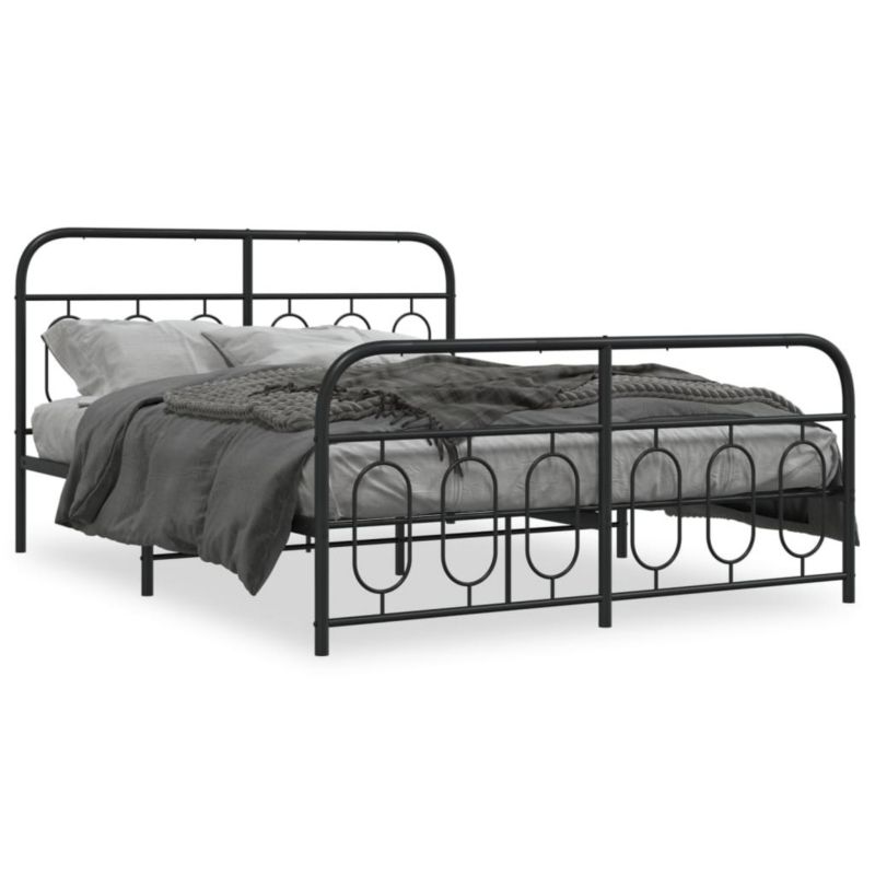 Łóżko metalowe WaszeMeble 150x200 cm czarna WM-377137 1 szt.