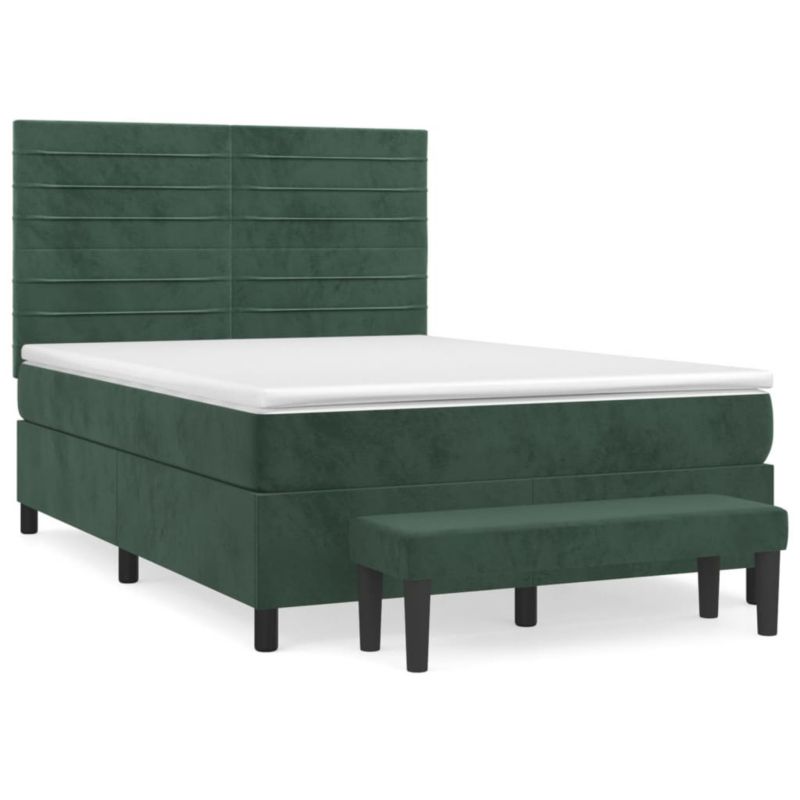 Łóżko kontynentalne WaszeMeble 140x190 cm zielone WM-3137902 1 szt.