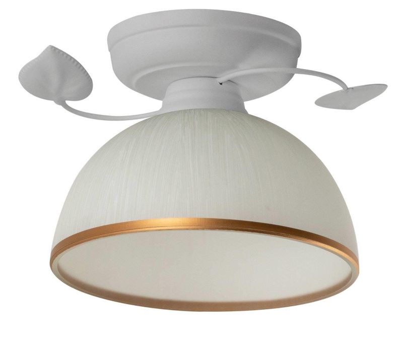 Lampa sufitowa wisząca Lampex Tanzania biało-złota wym: 15 x 19 cm 1xE27 x 60W 1 szt.