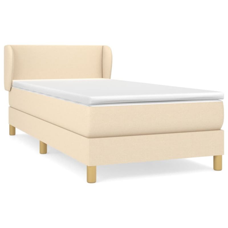 Łóżko kontynentalne WaszeMeble 90x200 cm kremowe WM-3126618 1 szt.