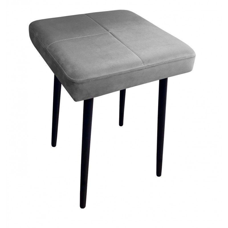 Taboret SQUARE MG VELVET szary ATOS 1 szt.