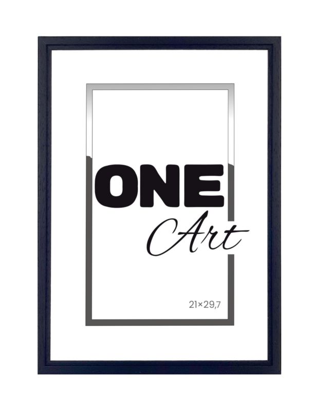 Ramka na zdjęcia klasyczna One Art Solo 21x29,7 cm czarny 1 szt