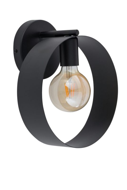 Kinkiet ścienny Sigma Lighting Happy czarny styl nowoczesny 1 x E27 x IP20 wym: 29 x 25 x 15 cm - 1 szt.