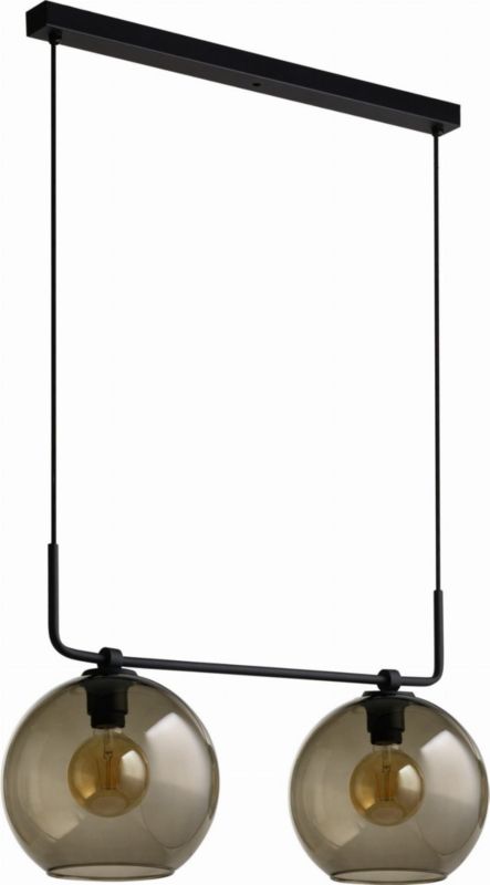 Lampa sufitowa wisząca Nowodvorski Lighting Monaco 6392 czarna 65 cm szerokości 2xE27 x 60W 1 szt.