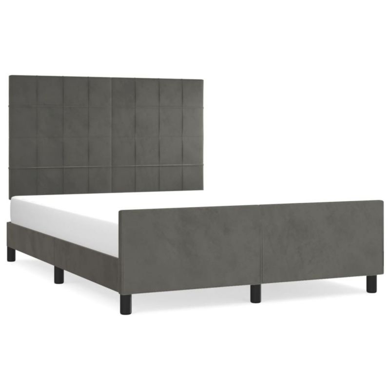 Łóżko tapicerowane WaszeMeble 140x190 cm ciemnoszara WM-3125752 1 szt.