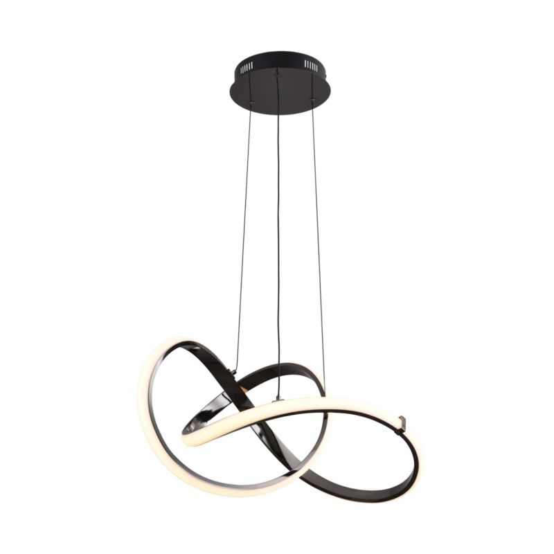 Lampa wisząca Zuma Line Indigo 0277 czarno-biała nowoczesna wbudowany LED 44W 1 szt.