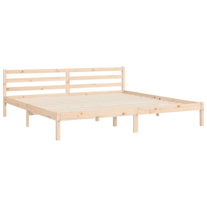Łóżko drewniane WaszeMeble 200x200 cm brązowe WM-3194006 1 szt.
