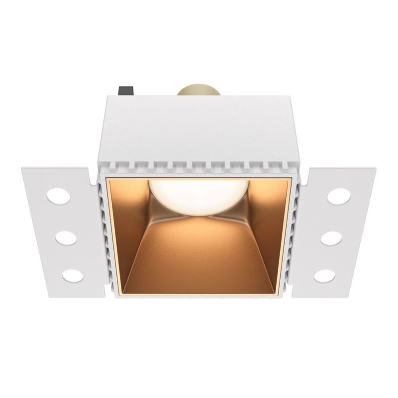 Oprawa sufitowa wpuszczana Maytoni Share mosiężno-złota 1 x GU10 x 20W IP20 wym: 5,5 x 7,5 x 13 cm kwadratowa - 1 szt.