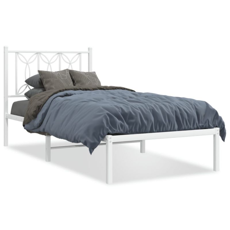 Łóżko metalowe WaszeMeble 90x190 cm biała WM-376169 1 szt.