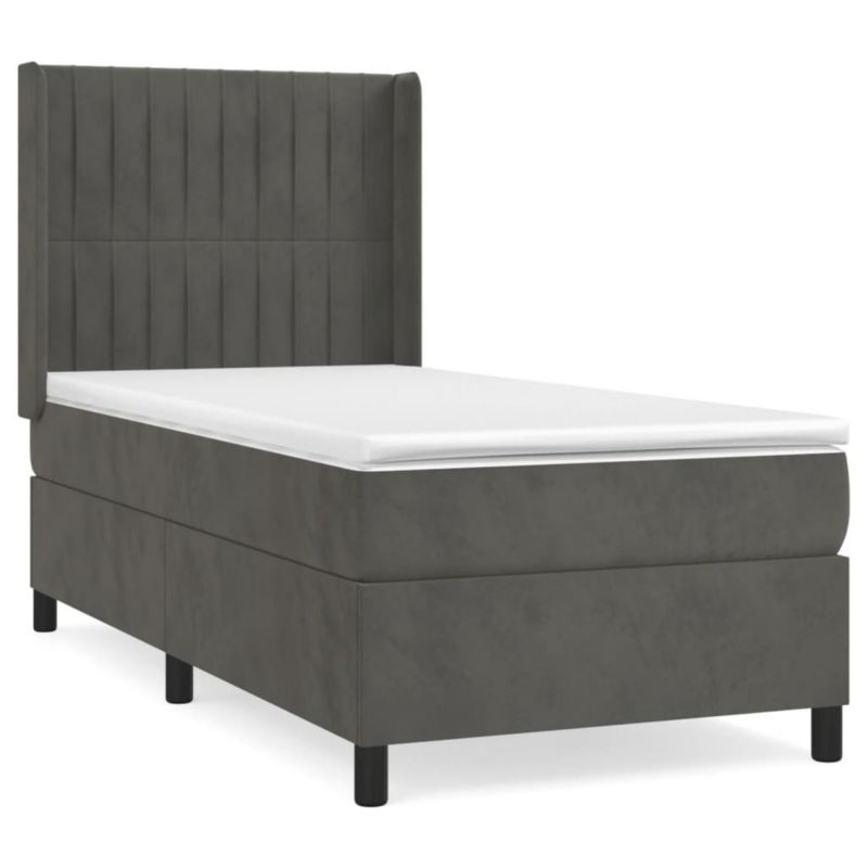 Łóżko kontynentalne WaszeMeble 100x200 cm ciemnoszary WM-3132784 1 szt.