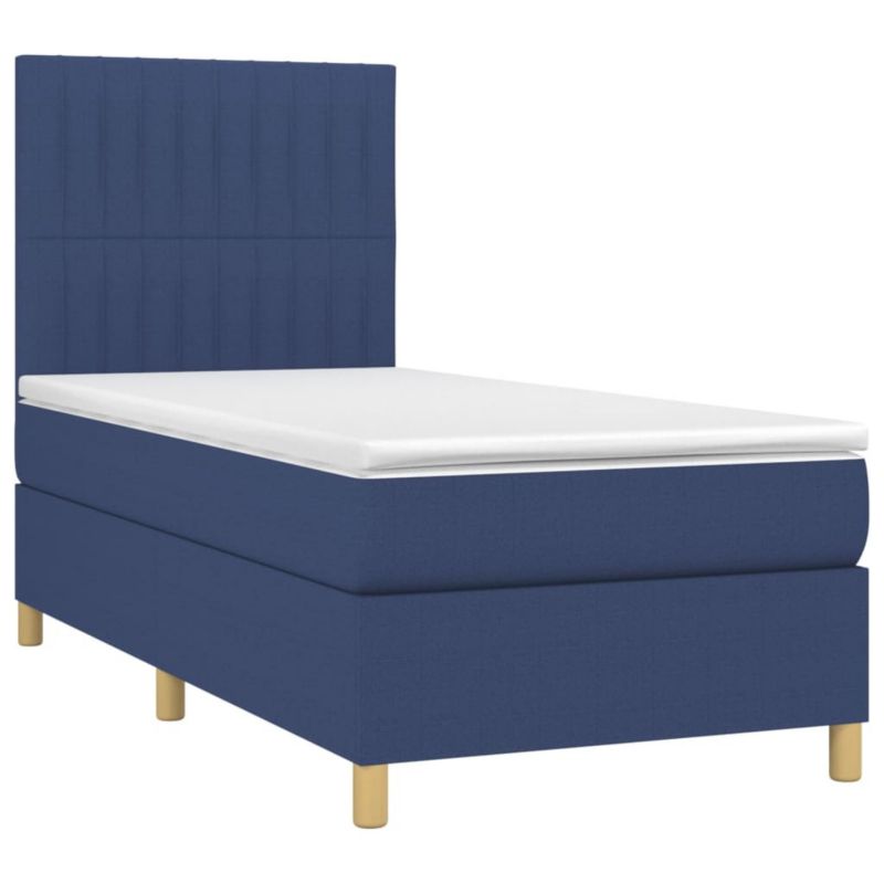 Łóżko kontynentalne WaszeMeble 100x200 cm niebieskie WM-3135579 1 szt.
