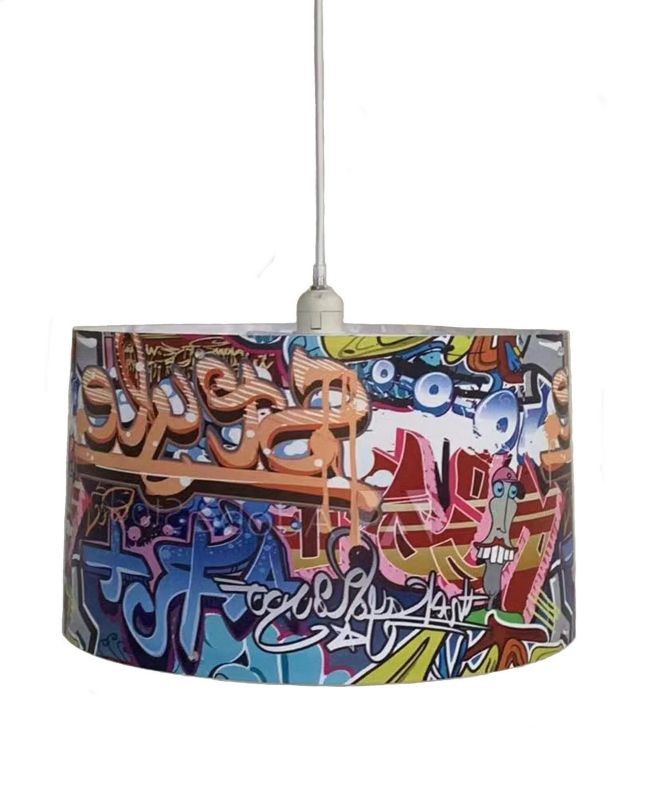 Lampa sufitowa wisząca Light Prestige Graffiti 3370 multikolor szerokość 40 cm 1xE27 x 40W 1 szt.