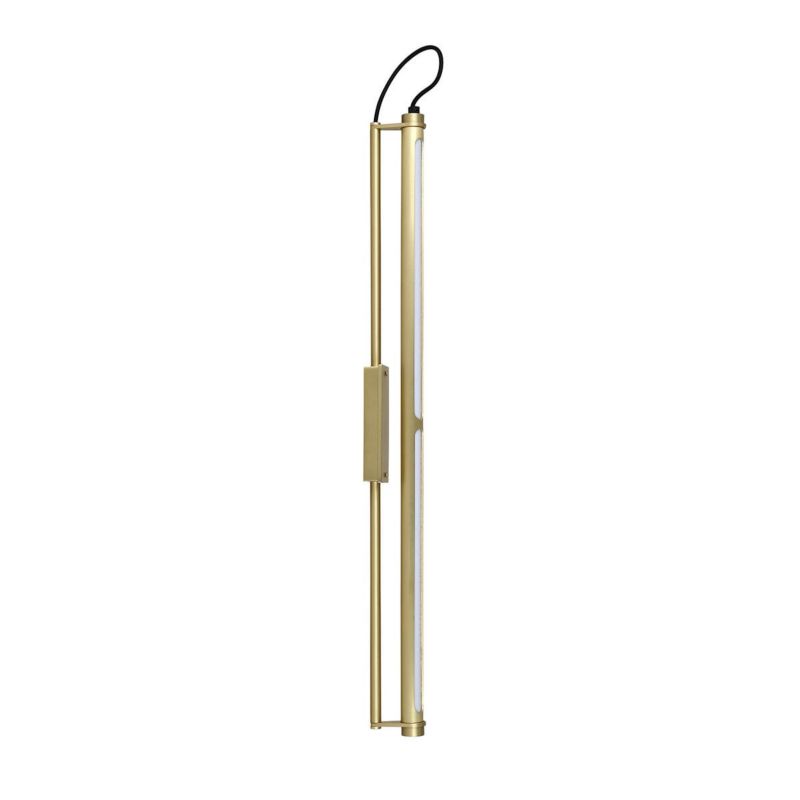 Kinkiet ścienny Italux Levington mosiądz-złoty-biały styl klasyczny LED 15W 3000K 1200lm IP20 wym: 81 x 5,5 cm - 1 szt.