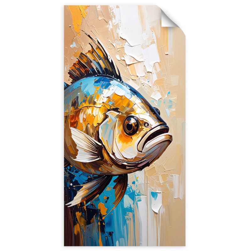 Naklejka na ścianę do pokoju młodzieżowego Feeby Ryba Zwierzę morskie 40x80cm 1szt