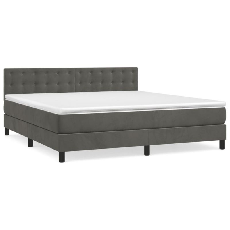Łóżko kontynentalne WaszeMeble 180x200 cm ciemnoszare WM-3141558 1 szt.