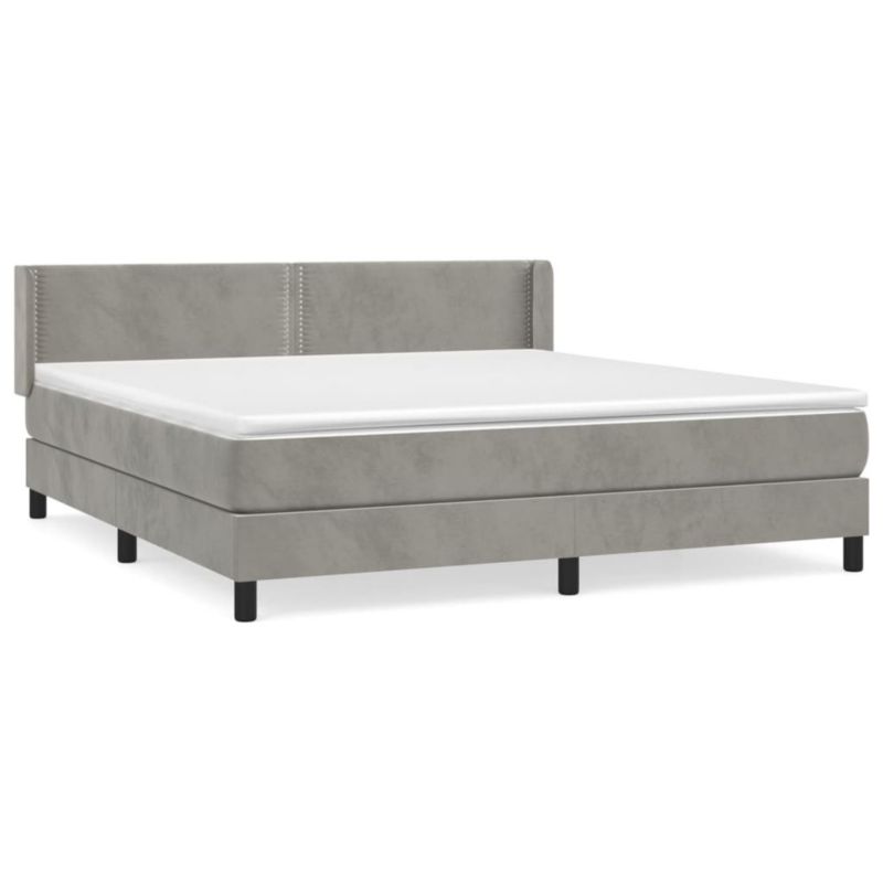 Łóżko kontynentalne WaszeMeble 180x200 cm jasnoszare WM-3130913 1 szt.