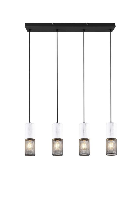 Lampa wisząca Trio Tosh 0520 czarno-biała tuby 4xE27 x 40W 1 szt.