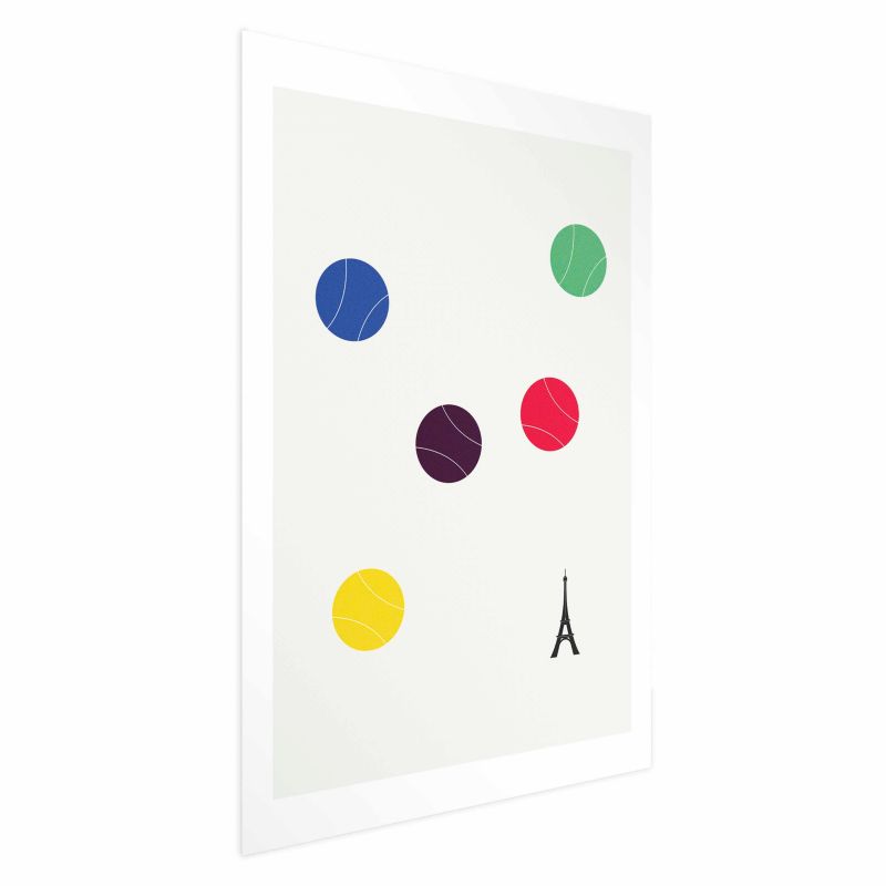 Plakat Artgeist Wieża Eiffla i tenis 40x60 cm bez ramy bez marginesu 1 szt