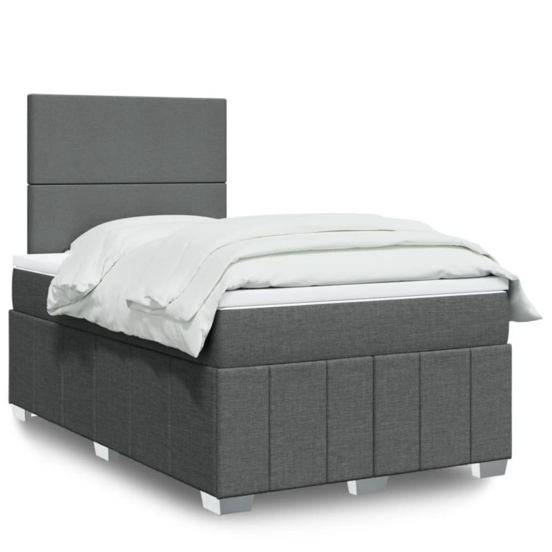 Łóżko kontynentalne WaszeMeble 120x190 cm ciemnoszare WM-3293901 1 szt.