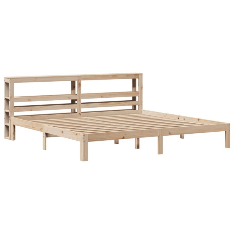 Łóżko drewniane WaszeMeble 200x200 cm brązowe WM-3306055 1 szt.